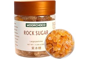 MOORCHOCO Yellow Rock Sugar for Pho, Medium-Sized (Large particles 10.58oz)