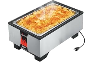 Vollrath 71001 Cayenne 700-Watt Full-Size Countertop Food Warmer, 120V, Direct-Contact Heating, Capillary Thermostat, Dome He