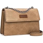 Wrangler Crossbody Purse for Women Shoulder Bag Vintage Wallets with Chain Strap