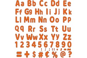 CHIAZLLTA 266 Pcs Letters Combo Pack Set Bulletin Board Letters Fall Thanksgiving Orange Letters and Number Accents for Kids Bulletin Board Display Home School Classroom Decor
