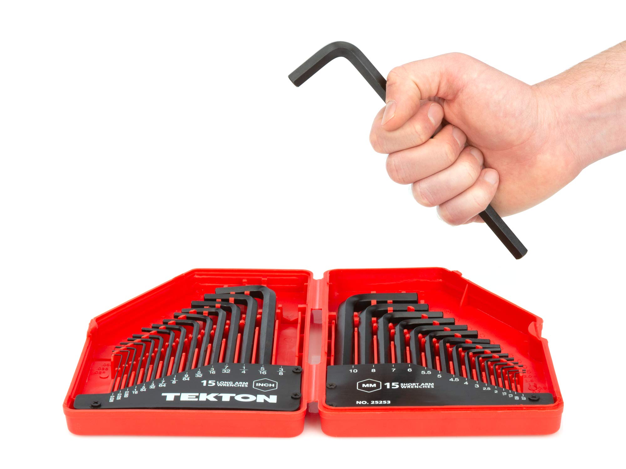 TEKTON Hex Key Wrench Set, 30Piece (.0283/8 in, 710 mm) 25253