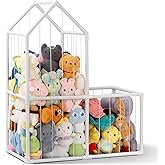 Stuffed Animal Storage,Large PVC Stuffed Animal Zoo Plushies Storage Plush Toy Organizer Stuffed Plush Holder for Kids Room Bedroom Playroom Nursery(White)