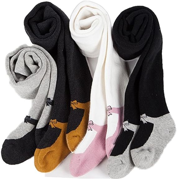 baby girl tights with printed shoes