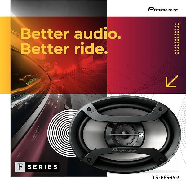 PIONEER TS-F6935R 3-WAY COAXIAL CAR AUDIO SPEAKERS – 6″ X 9″ PASSIVE CAR SPEAKERS (PAIR), 230 W MAX POWER, BLACK AND SILVER