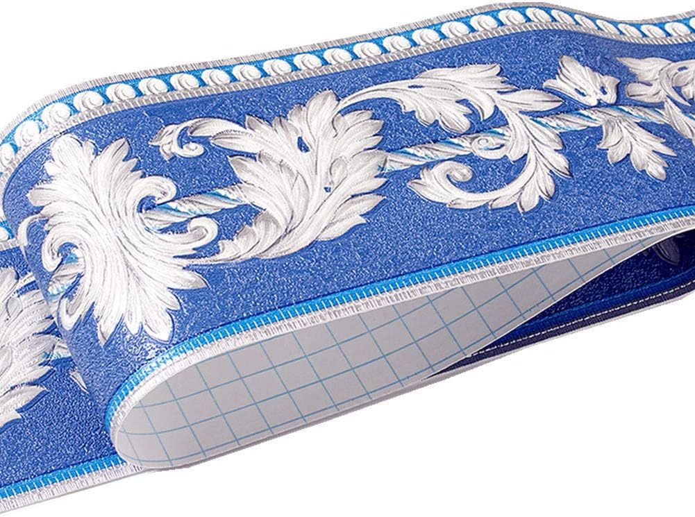 Floral Pattern Molding Peel Stick Wall Border for Home Decor Bathroom