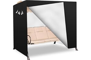 EPICOVER 3 Seater Outdoor Swing Cover, Waterproof 3 Triple Seat Patio Swing Chair Cover, Heavy Duty Hammock Glider Chair Cover Porch Swing Canopy Cover, Fade Resistant, All Weather Protection