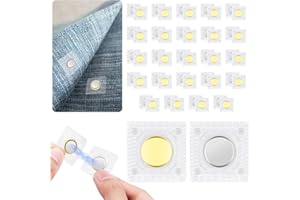 COOBIGO 48Pcs Hidden Magnetic Snaps Closures for Sewing,1.18 in Magnets Snap Buttons for Purses, 24 Pairs PVC Strong Magnetic Snaps for Clothing,Handbag and Others DIY Crafts