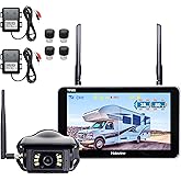 Haloview Byte Tango BT7 TPMS with 4 Sensors 1080P RV Wireless Backup Camera | Monitor with Integrated RV Tire Pressure Monitoring System, Ideal for RV Truck Trailer Camper, TPMS-4