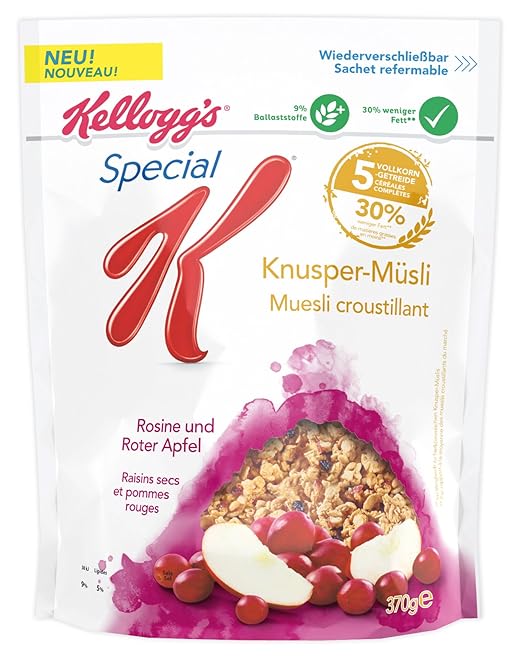 Kellogg's Special K KnusperMüsli Rosine und Roter Apfel, 370 g Amazon