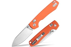 Vosteed EDC Knife, Lightweight Folding Pocket knife with Clip for Men and Women, Sharp Crossbar Lock Knife with 3.25" Sandvik 14C28N Steel Blade, G10 Handle for Camping, Hiking - Raccoon