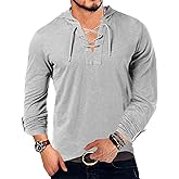 Yuccalley Men's Fashion Hoodies Long Sleeve T-Shirt Hooded Sweatshirts Casual Pullover