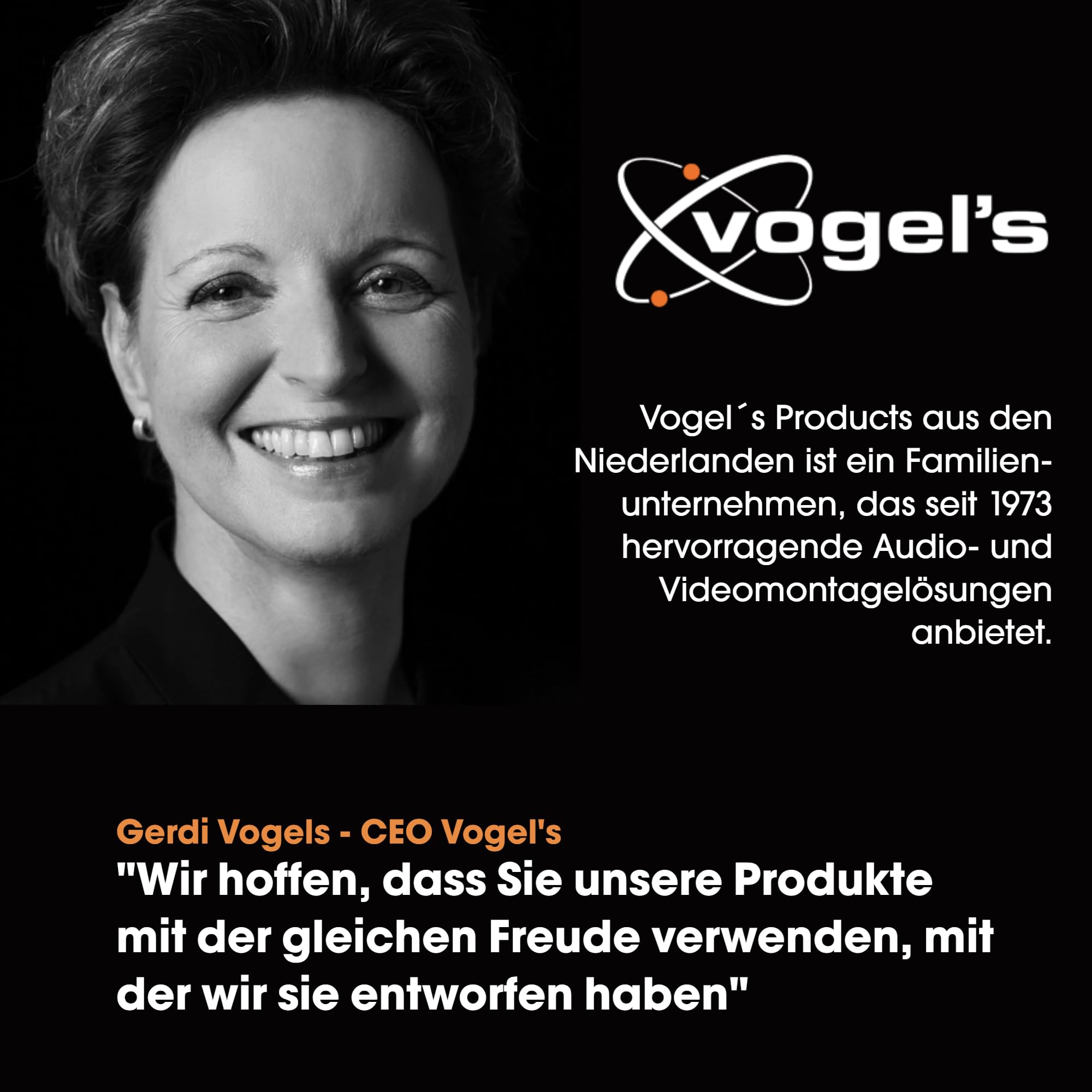 Vogel's SWM 4111 Lautsprecher Wandhalterung für Sonos ERA 100, Max. 5 kg, Neigbar -30°/+30°, Schwenkbar bis zu 70° (Links/rechts), Schwarz (1x) 7