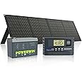 POWERWIN Foldable Solar Panel 110W, 50A MPPT Solar Charge Controller with 12V 10Ah Lithium LiFePO4 Battery, for Camping, Fishing and Adventure.