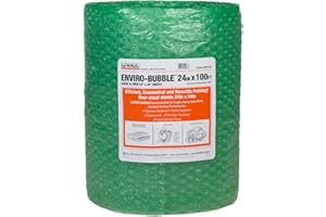 U-Haul Enviro-Bubble - Bulk Roll 100' of Large Bubble Padding & Protection for Fragile Decor, Dishes, Glassware, Frames, & More