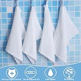 Lanjue 8 Pack Bamboo Flannel Face Cloths 10x10 inch Soft Reusable Washcloths view 3