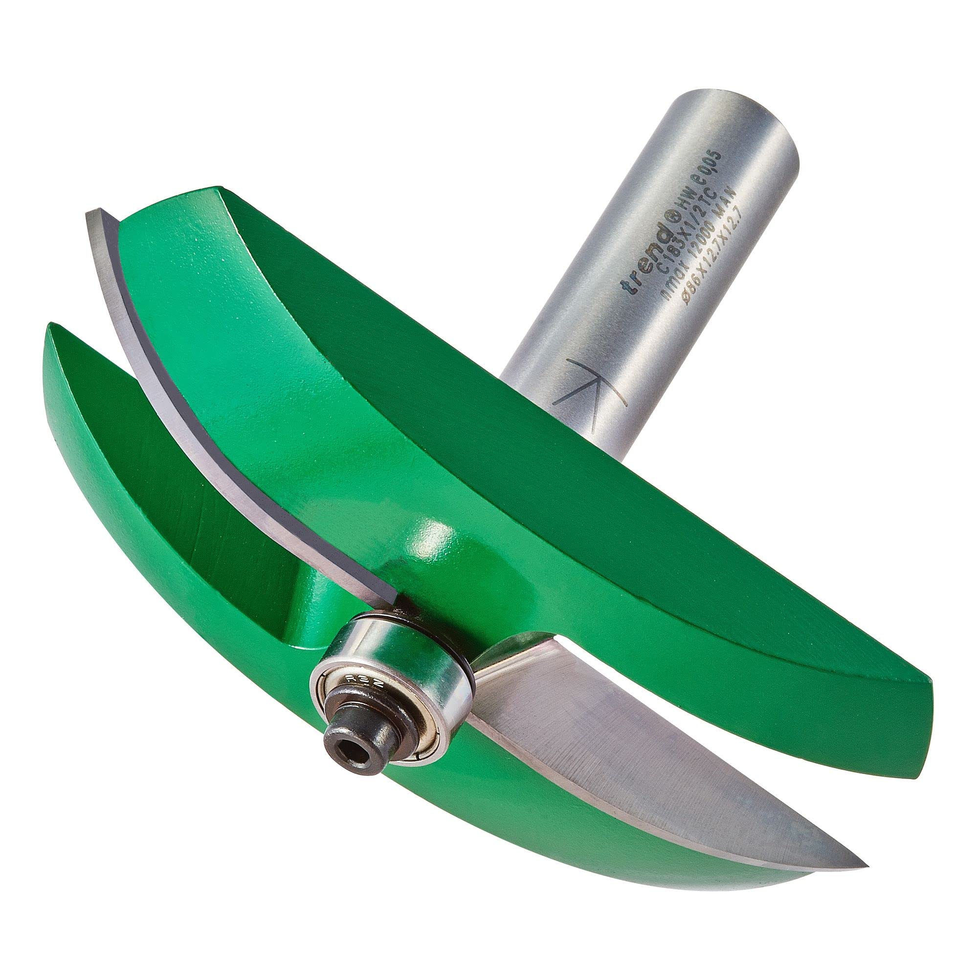 Trend CraftPro Panel Raiser Router Cutter, 1/2 Inch Shank, 40mm Radius and 86mm Cut Diameter, Tungsten Carbide Tipped, C183X1/2TC