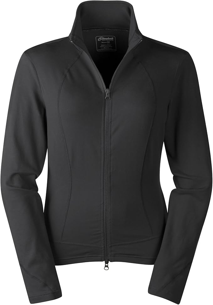 Cloudveil Women's Track Jacket,Black,XSmall Clothing