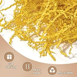 Wowxyz 1 LB Crinkle Cut Paper Shred Yellow Crinkle