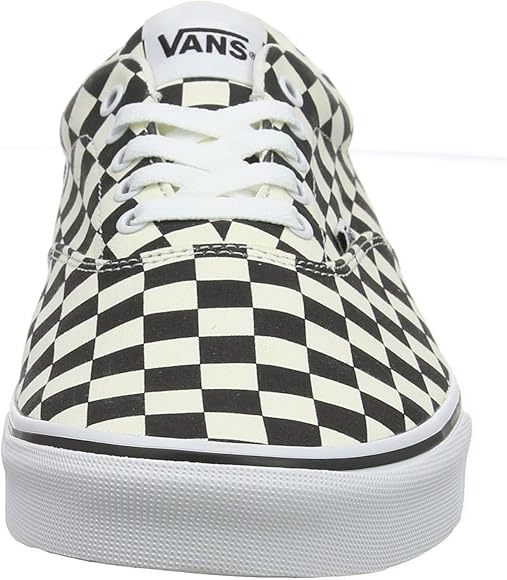 black & cream classic checkerboard trainers