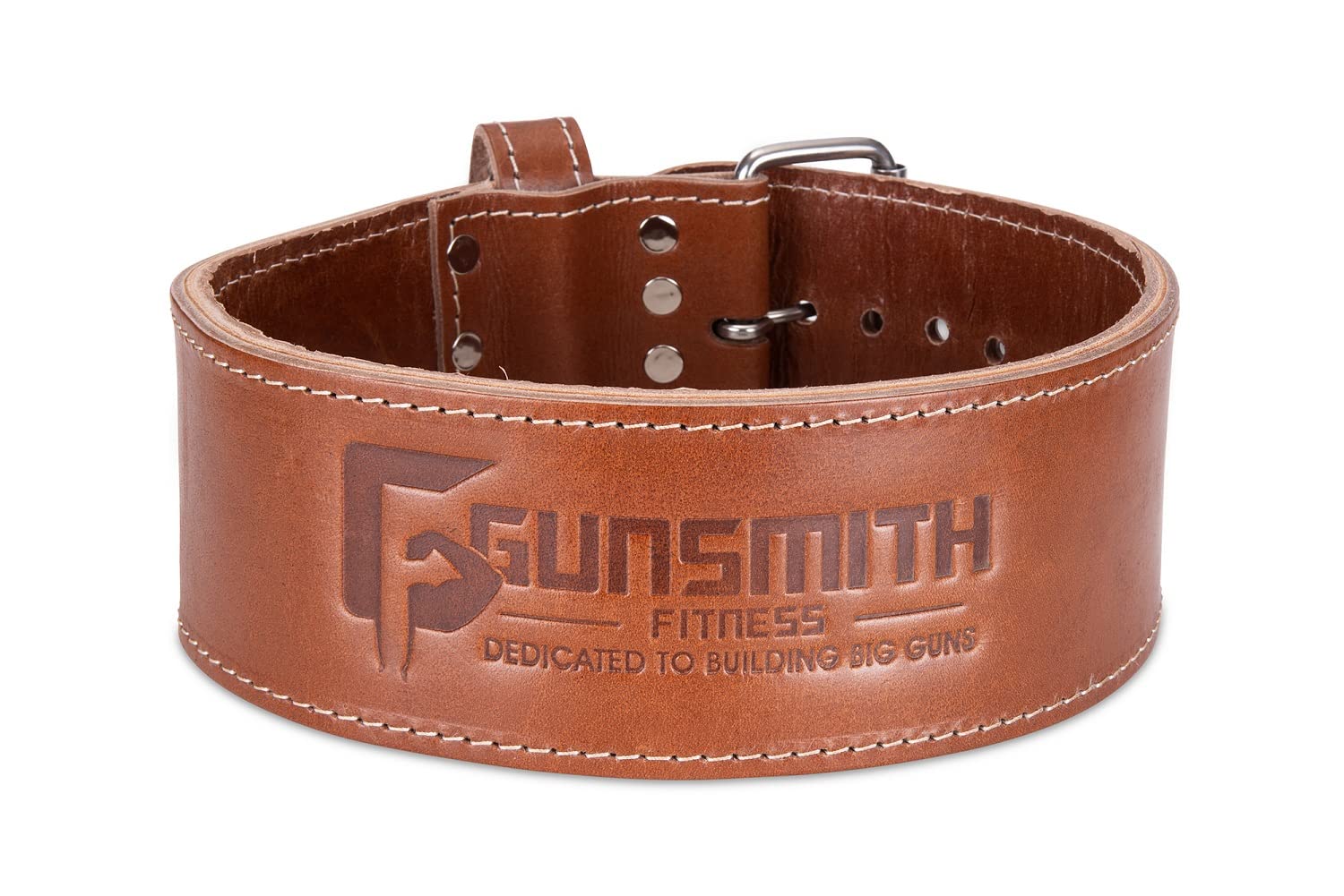 Gunsmith Fitness Apex Lifting Belt - Ultra Premium Handmade, 10mm, Single Prong, Vegetable Tanned Leather (M)