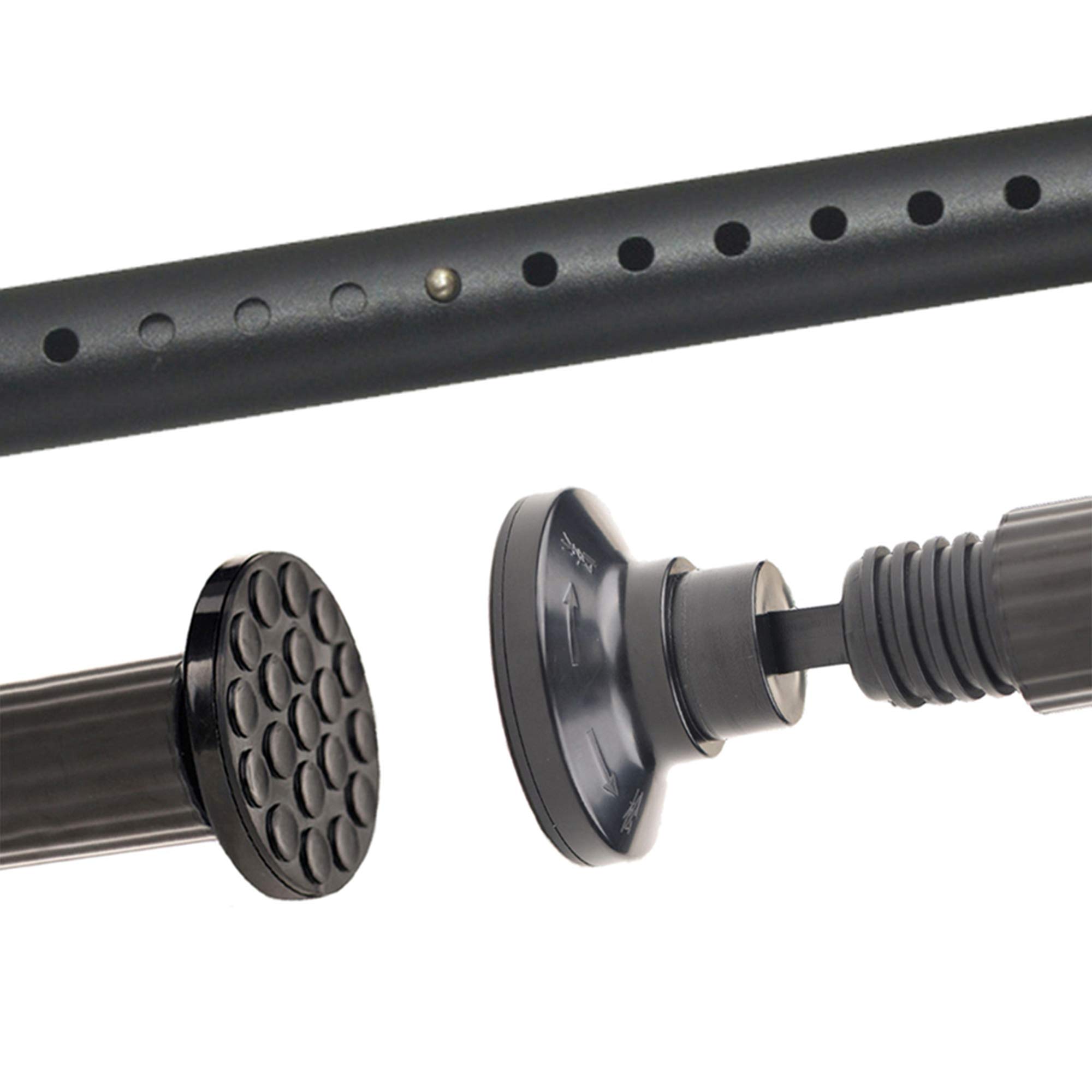 Telescopic Rod, No Drill Required, Curtain Rod 92-430 cm, Extra Length Pull Curtain Rod for Bathroom, Bedroom, Shower Room, Large Windows (Black, 278-327 cm)