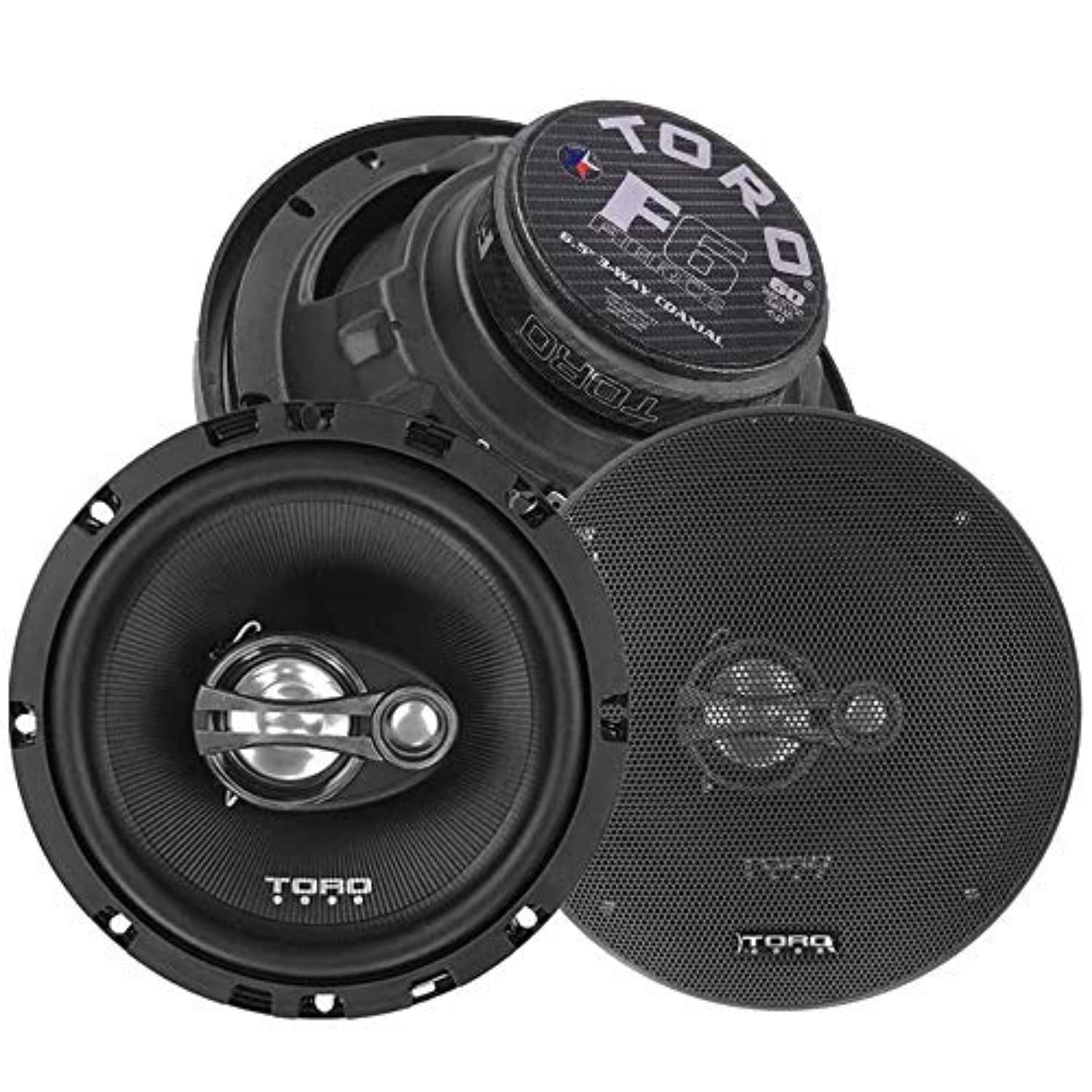 Buy TORO TECH F6, 6.5 Inch 3Way Coaxial Car Speaker Set 120 Watt