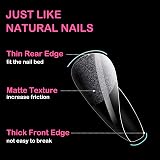 Diboniur Medium Square Nail Tips 550Pcs Full Cover 11 Sizes Soft Gel view 3