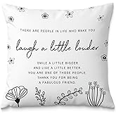 Fuasei Friendship Gifts for Women, Friend Pillow Covers 18x18, Gifts for Best Friends Women, Bestie BFF Gifts, Christmas Birthday Gifts for Friends, Best Friend Pillow Covers