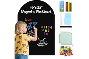 40"x 32" Magnetic Chalkboard Wall Decal with Dust-Free Chalks Peel and Stick Blackboard for Kids Playroom School Home Decor