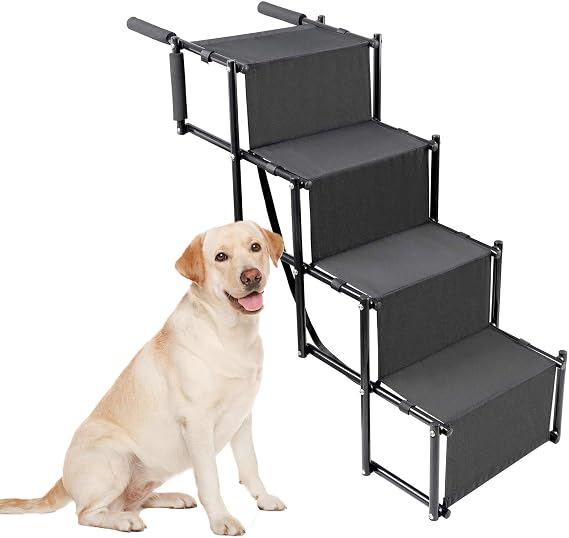 Foldable Dog Stairs for Car, SUV, Truck, Bed, Couch