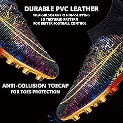 HESBITEUL Mens Soccer Cleats Football Boots Spikes