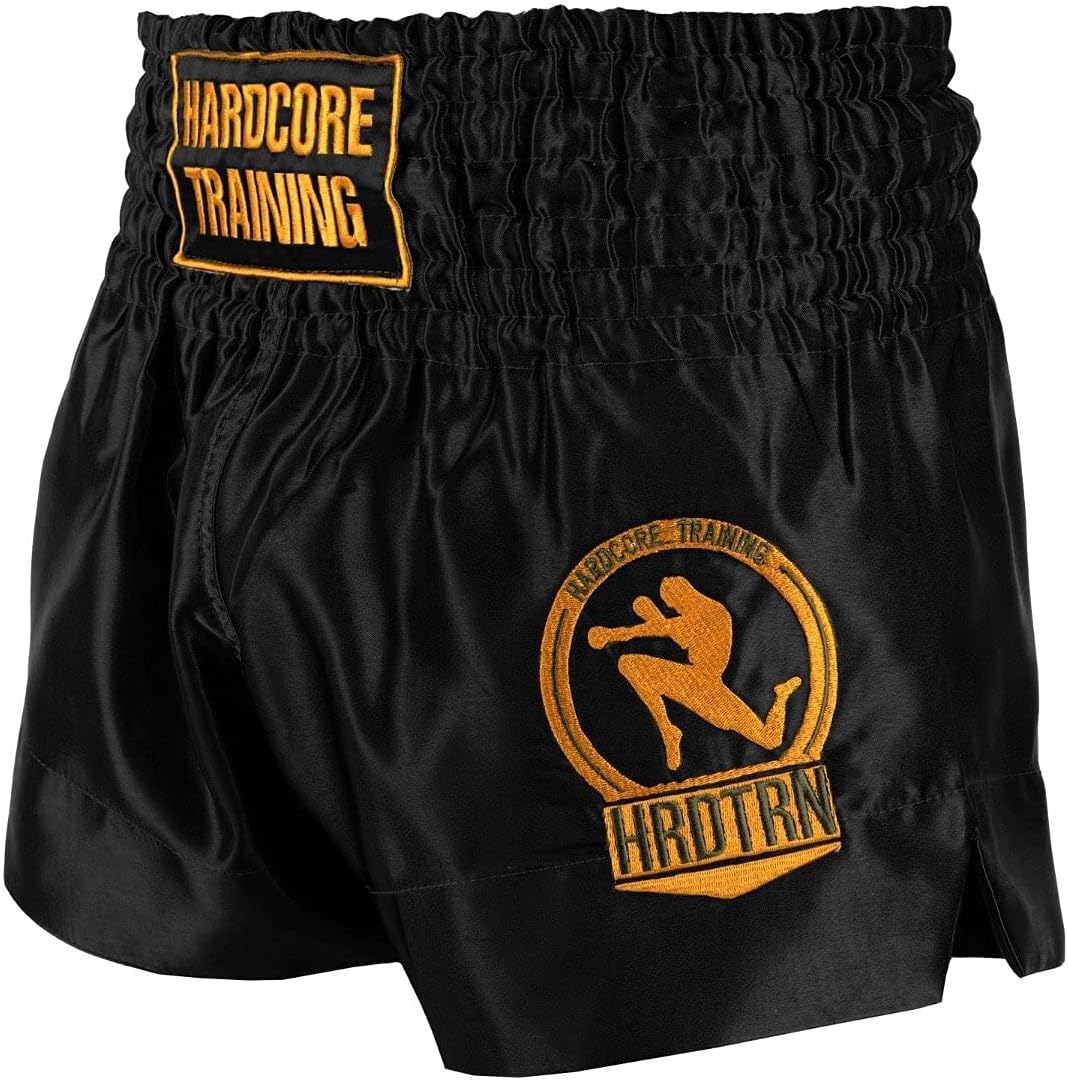Hardcore Training Classic Muay Thai Shorts Black White Red Camo Blue Kick Boxing MMA Combat Sport Sparring Trunks : Clothing