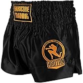Hardcore Training Classic Muay Thai Shorts Black White Red Camo Blue Kick Boxing MMA Combat Sport Sparring Trunks