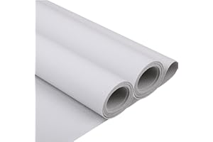 BUTARFE Soft Synthetic Fabric Material, Waterproof Marine Vinyl Faux Leather Sheets, 1.0mm Thick Upholstery Leather Durable Replacement for Car seat Furniture Sofa DIY (54inchX36inch,White,Lichee Pattern)