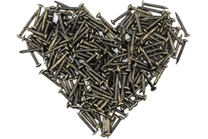 Yasorn Wooden Nail Tiny Antique DIY Decorative Boxes Accessories Mini Nail Screw (Bronze, Set of 500pcs)