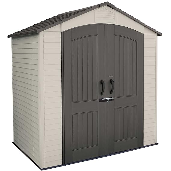Lifetime Kunststoff Gerätehaus Gartenhaus Gartenschuppen 'Starlet' (213 x 137 x 226 cm, beige)