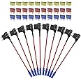 FABOOD F 10 Pack 12V Car Add-A-Circuit Fuse Tap Adapter Piggy Back Standard ATO ATC APR ATS Blade Fuse Holder with 10A 15A 20A Blade Fuse for Cars Trucks Boats …