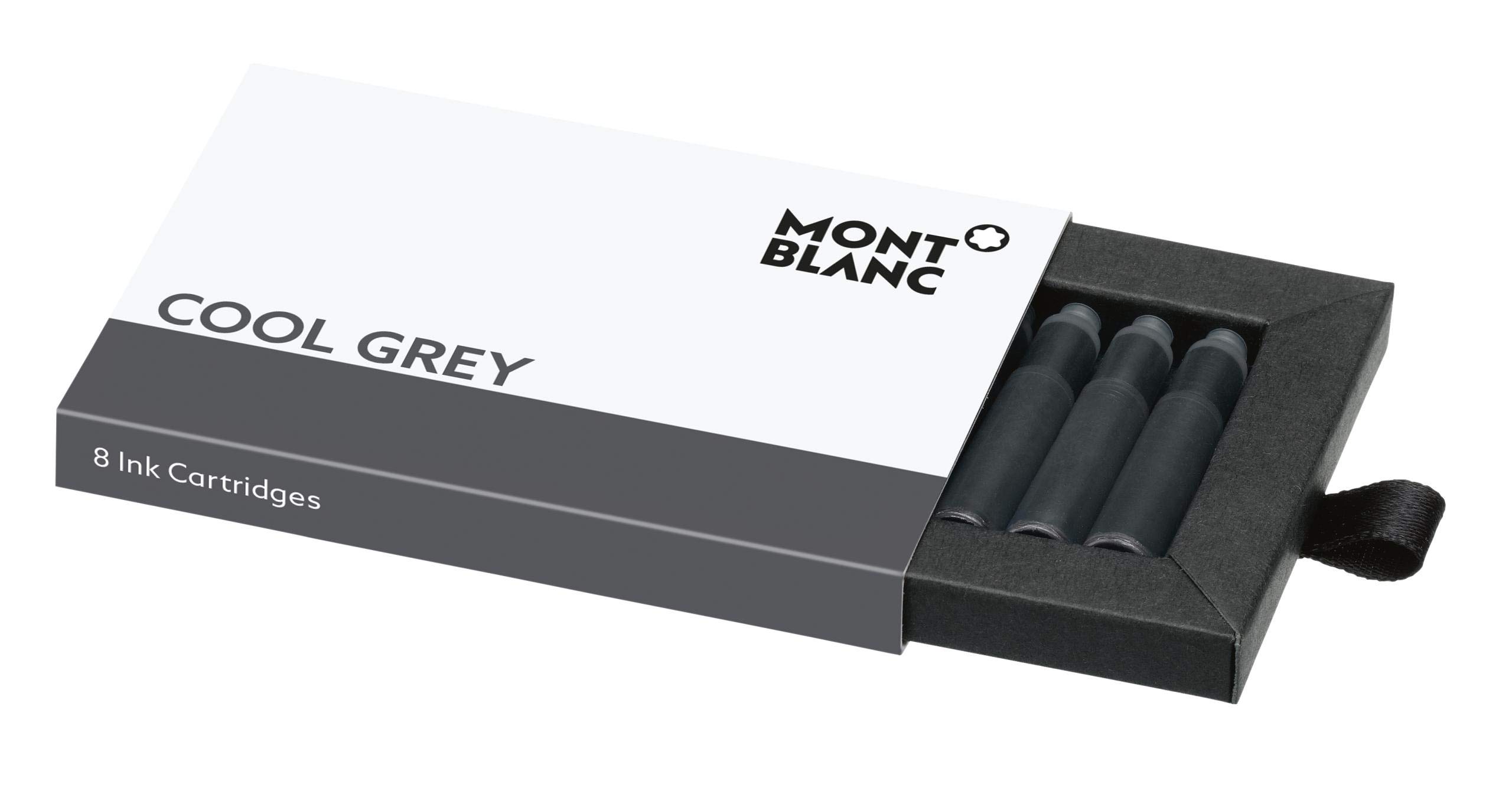 Montblanc Ink Cartridges Oyster Grey 119718 – Refill Ink in Grey for Fountain Pens – High Quality and Quick-Drying – 8 Cartridges