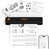 Rongta Thermal Portable Printers Wireless for Travel, Bluetooth Mobile Printer, Inkless Printer for School/Office/Home Use, Compatible with Android,iOS &amp; Laptop(Black)