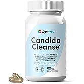 Optiwav Candida Cleanse Detox Supplement - Natural Yeast Overgrowth Candi Balance Oral Support for Women Men - Caprylic Acid Probiotics Oregano Complex Capsules for Intestinal Flora Immune Gut Health
