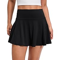CRZ YOGA High Waisted Pleated Tennis Skirts for Women - Mini Lined