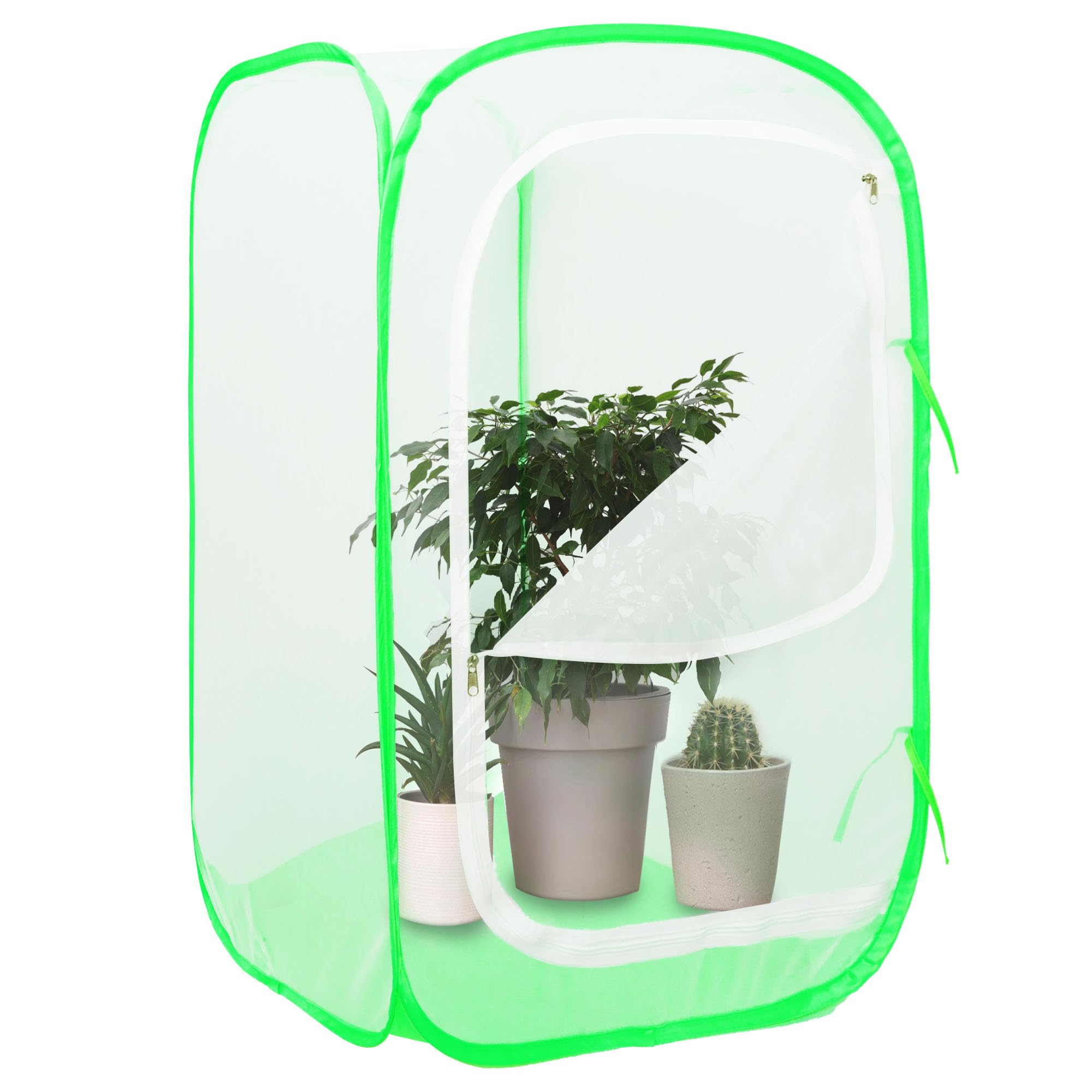 Photo 1 of FCIHROSITCE Mesh Plant Tent Enclosure, Pop-Up Cage Plant Cover, Outdoor Garden Protection Guard for Pests, Bird, Pest (24 x 24 x 36 Inches)