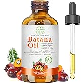 Batana Oil for Hair Growth Organic Raw Batana Hair Oil Natural Cold Pressed Pure Glass Bottle Oils to Thicken Brows, Repair Hair & Scalp, All Hair Types (4 fl oz) by MMPANG