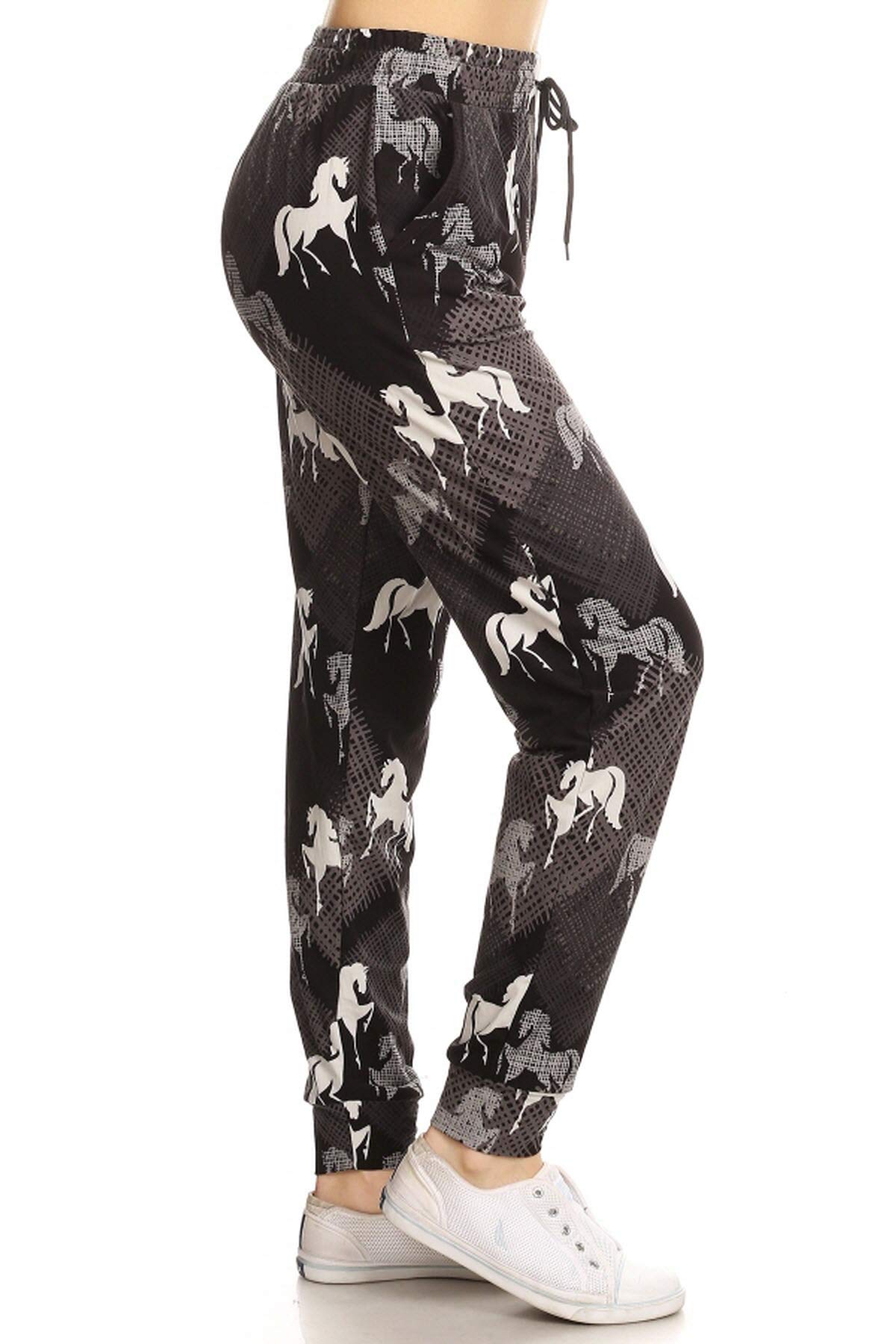 Premium Women's Joggers Popular Print High Waist Track Pants (S-XL) BAT5
