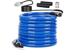 WABUPD 75FT Heated Water Hose for RV,Heated Drinking Water Hose with Thermostat,Lead and BPA Free,1/2" Inner Diameter,Temperatures Down to -40°F Self-Regulating,Rv Accessories，Rv Water Hose (75FT)