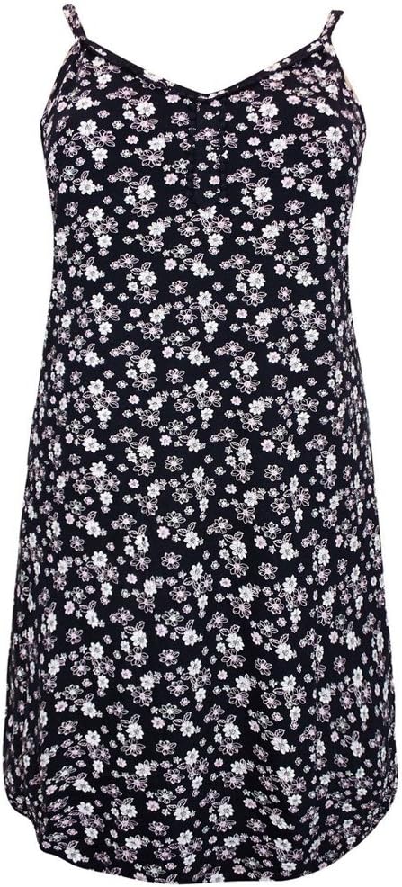Evans Strappy Black Floral Secret Support Plus Size Nightie Nightdress