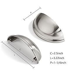CABDM 2 Pack 2-1/2" Drawer Pulls Brushed Satin