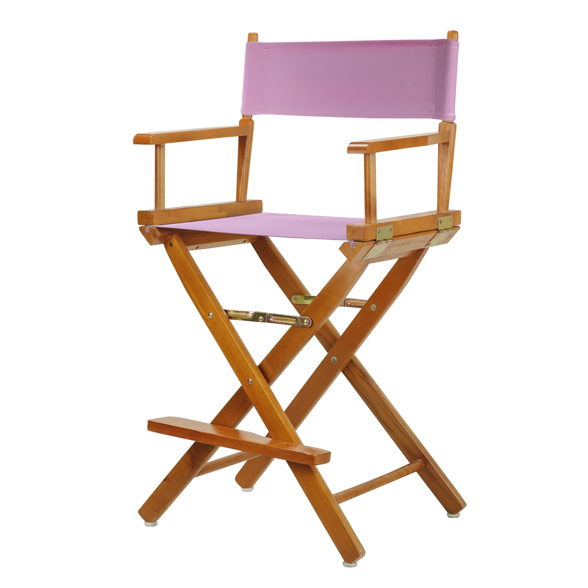 Casual Home 220-05/021-22 Director Chair 24" - Counter Height Honey OakFrame/Pink Canvas