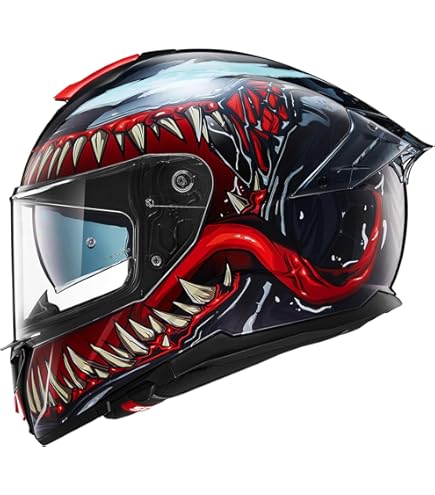 Amazon.com: HJC RPHA 12N Venom 3 Motorcycle Helmet with HJ-42 Pinlock Visor, DOT Approved (MC1SF, Medium) : Automotive