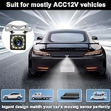 CAMECHO Car Reversing Camera 12 LED Super Night Vision IP68 Waterproof 170 Deg view 5